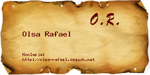 Olsa Rafael névjegykártya
